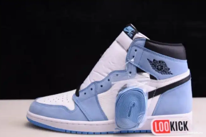 One Kick HIGH BLUE JORDAN RETRO WHITE AIR 1 UNIVERSITY BLACK 555088-134 0609